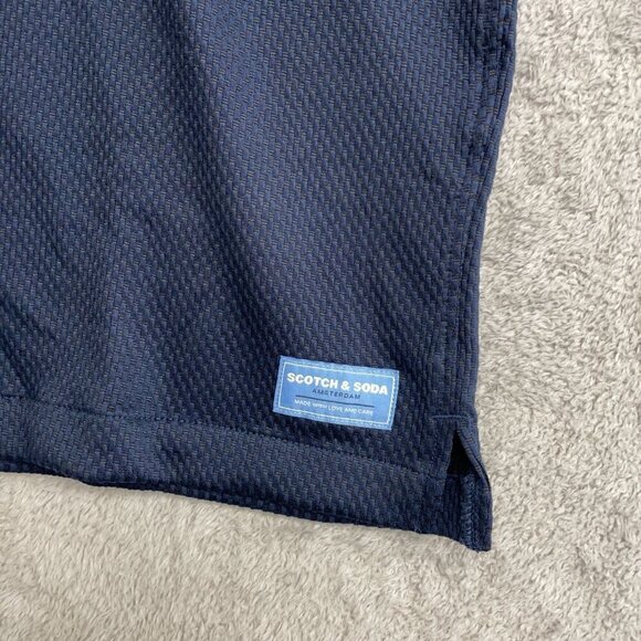 NEW Scotch & Soda Men's M Short Sleeve Button-Up Blue - Picture 11 of 11